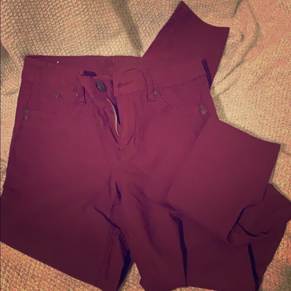 Maroon jeans